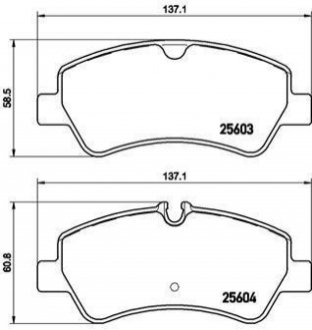 P24 160 BREMBO Гальмівні колодки дискові