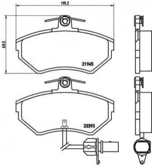 P85 044 BREMBO Гальмівні колодки дискові