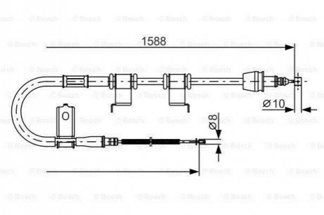 1987482359 BOSCH Трос зупиночних гальм