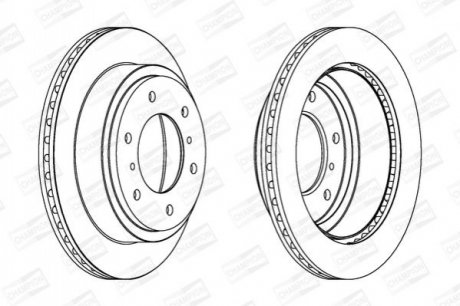 562777CH CHAMPION Диск тормозной задний (ціна за 2шт.) Mitsubishi Shogun, PajeroIII (562777CH) CHA