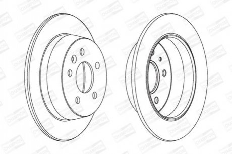 562065CH CHAMPION Диск тормозной задний (ціна за 2шт.) MB V Class V200,230,230TD,280/Vito (BM638)