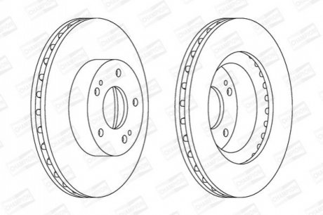 562873CH CHAMPION Диск тормозной передний (ціна за 2шт.) Mitsubishi Grandis (562873CH) CHAMPION