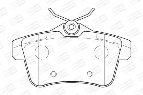 573315CH CHAMPION Колодки тормозные дисковые задні Peugeot 3008 (09-) (573315CH) CHAMPION