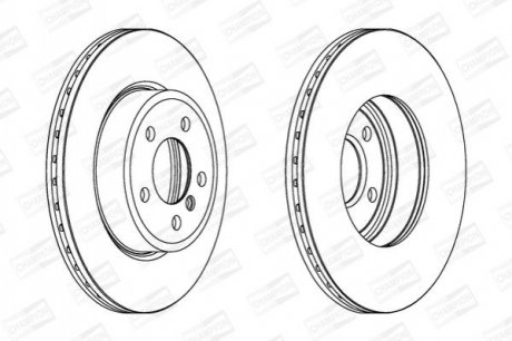 562350CH CHAMPION Диск тормозной передний (цена за 2шт.) BMW X3 (04-) (562350CH) CHAMPION