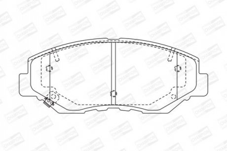 572504CH CHAMPION Колодки тормозные дисковые передние Honda CR-V (572504CH) CHAMPION