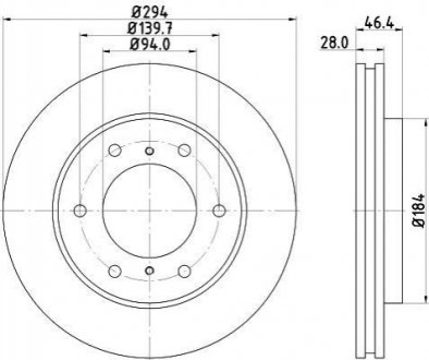 8DD355115731 HELLA Диск тормозной