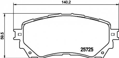 8DB355020901 HELLA Колодки гальмівні дискові комплект; передн. / Mazda 6 GJ 2012>