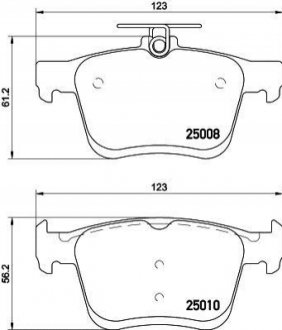 8DB355020271 HELLA Колодки гальмівні дискові комплект; задн.