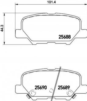 8DB355020291 HELLA Колодки гальмівні дискові комплект; задн.