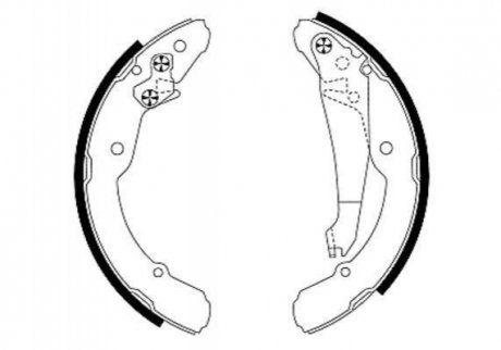 8DB355001691 HELLA Колодки гальмівні барабанні; задн.