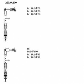 229AA200 BREMI Комплект проводов високої напруги