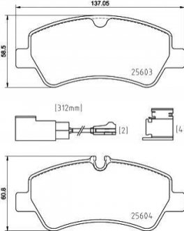 P24 187 BREMBO Гальмівні колодки дискові