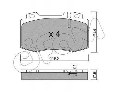 8225630 CIFAM Колодки дискового тормоза
