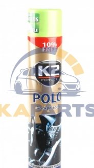 K407ZJ1 K2 Поліроль для торпедо "зелене яблуко" / K2 PERFECT POLO COCKPIT SPRAY 750ML GREEN APPLE