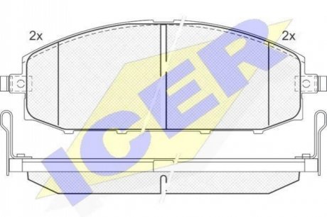181448 ICER Комплект гальмівних колодок (дискових)