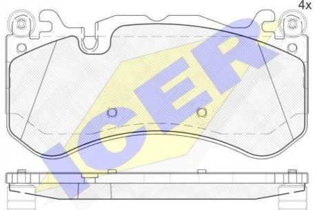 182079 ICER Комплект гальмівних колодок (дискових)