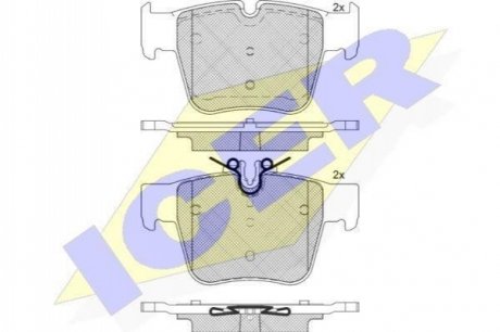 182271 ICER Комплект гальмівних колодок (дискових)