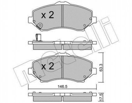 22-0862-0 Metelli Комплект гальмівних колодок (дискових)