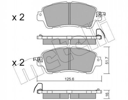 22-1085-0 Metelli Комплект гальмівних колодок (дискових)