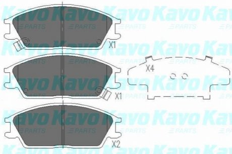 KBP-3028 KAVO Комплект гальмівних колодок