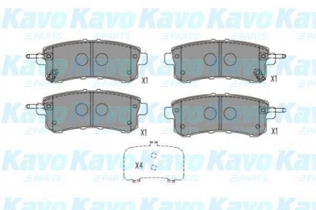 KBP-6589 KAVO Комплект гальмівних колодок