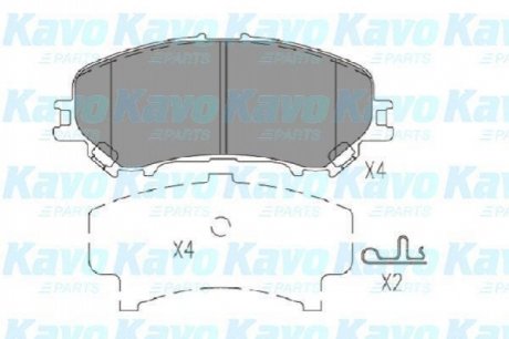 KBP-6614 KAVO Комплект гальмівних колодок