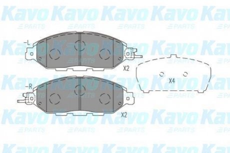 KBP-6623 KAVO Комплект гальмівних колодок