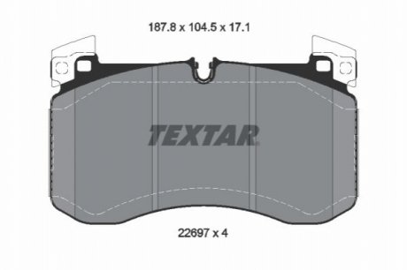 2269701 TEXTAR Комплект тормозных колодок
