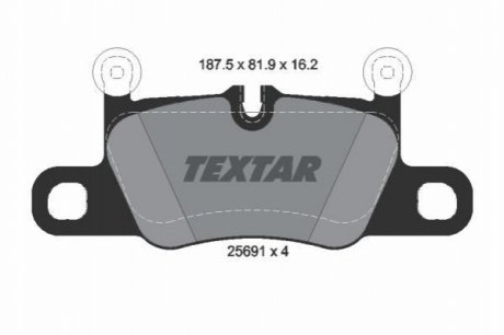 2569101 TEXTAR Комплект гальмівних колодок