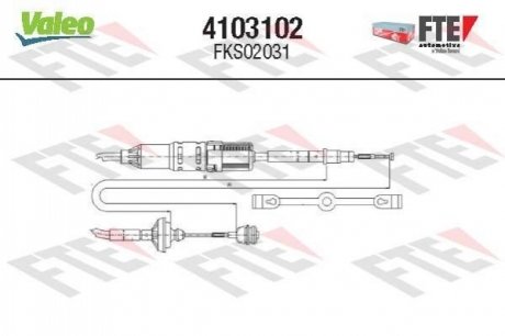 4103102 FTE Трос, керування зчепленням