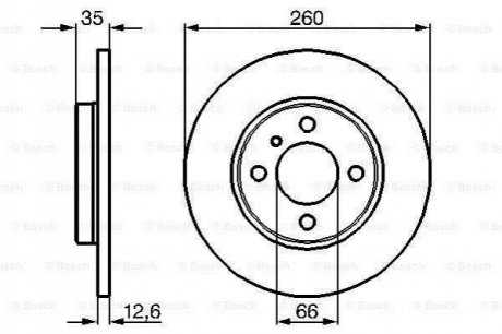 0 986 478 029 BOSCH Гальмівний диск BMW E30 \'\'F