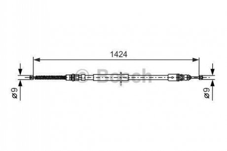 1 987 477 665 BOSCH ТРОС ГАЛЬМIВНИЙ ПРАВИЙ