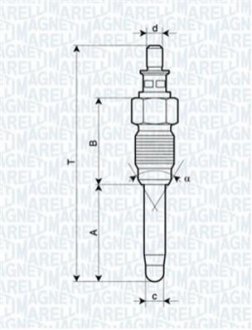 062900059304 MAGNETI MARELLI Свічка розжарювання