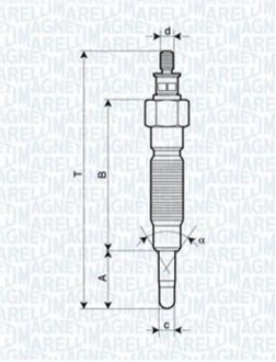 062900064304 MAGNETI MARELLI Свічка розжарювання