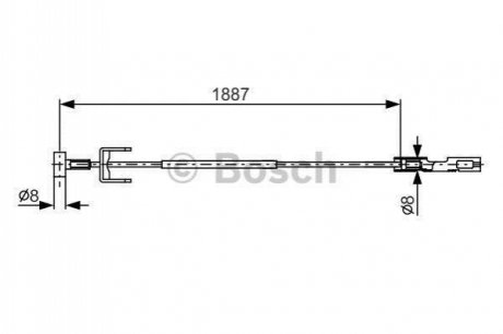 1 987 482 292 BOSCH ТРОС ГАЛЬМIВНИЙ