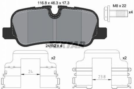 2419204 TEXTAR Гальмівні колодки дискові