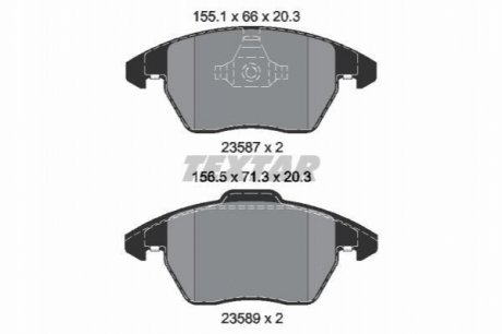 2358704 TEXTAR Гальмівні колодки дискові