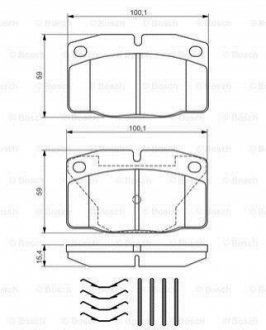 0986469390 BOSCH Колодки дискового тормоза