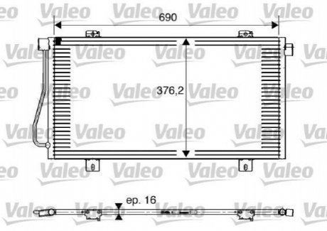 817742 Valeo Радиатор кондиционера в сборе