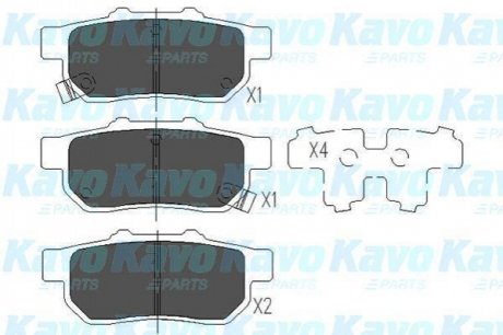 KBP-2049 KAVO Комплект гальмівних колодок