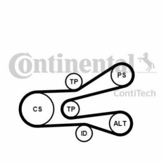 6PK1440K1 Contitech Комплект ременя генератора