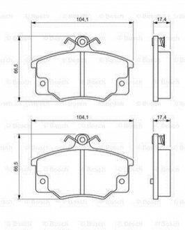 0 986 468 380 BOSCH ГАЛЬМІВНІ КОЛОДКИ, ДИСКОВІ