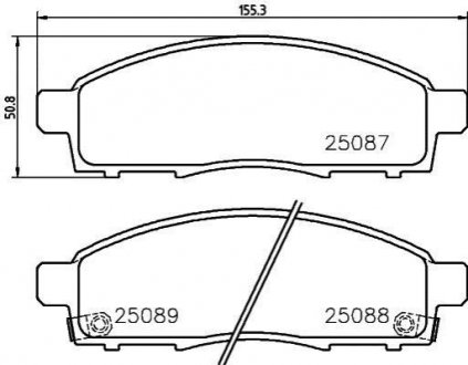 P54 055 BREMBO Гальмівні колодки дискові