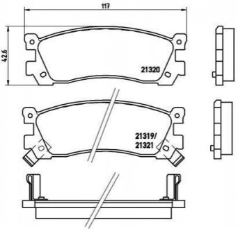 P49 025 BREMBO Гальмівні колодки дискові