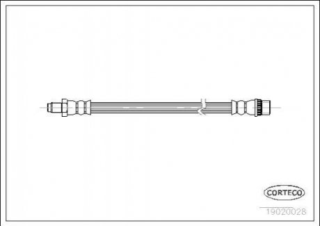 19020028 CORTECO Шланг гальмівний