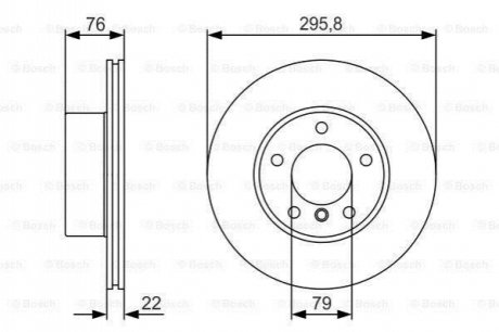 0986479R72 BOSCH Гальмівний диск