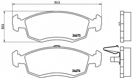 P68 039 BREMBO Гальмівні колодки дискові