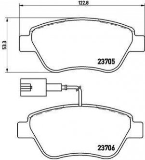 P23 141 BREMBO Гальмівні колодки дискові