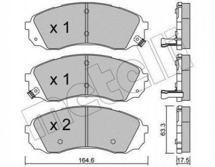 22-0785-0 Metelli Комплект гальмівних колодок (дискових)