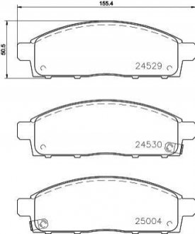 8DB355013-221 HELLA Гальмівні колодки перед. Mitsubishi L200 05-15 (tokico)